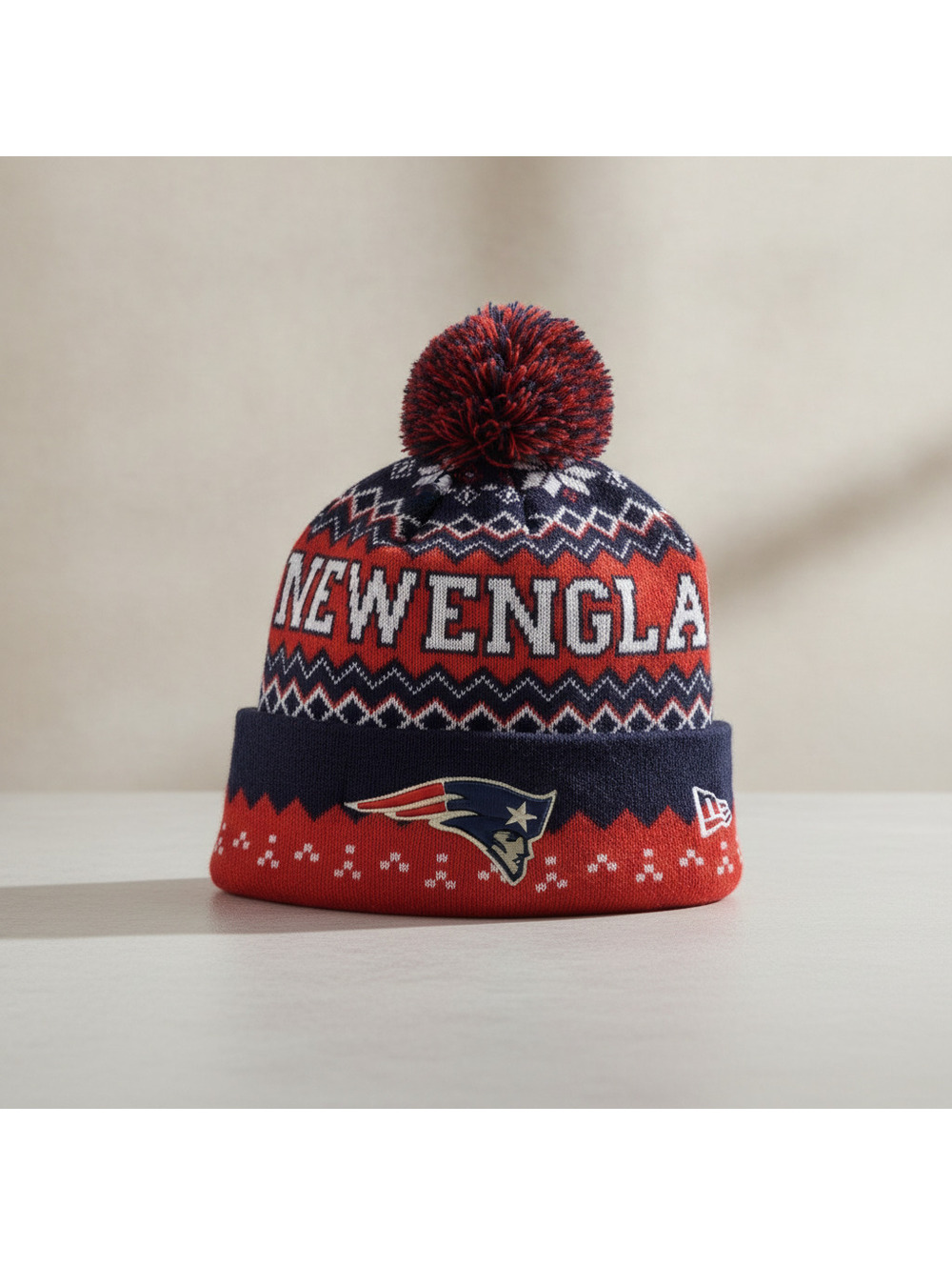 New England Patriots Football NFL Winter Hat Beanie Knit Toque, GUC